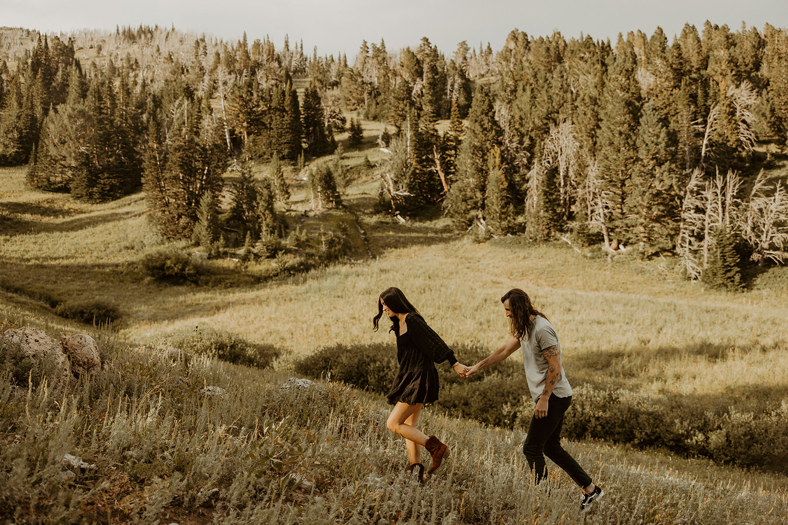 Adventure Couples Photos In The Mountains Of Bozeman, Montana