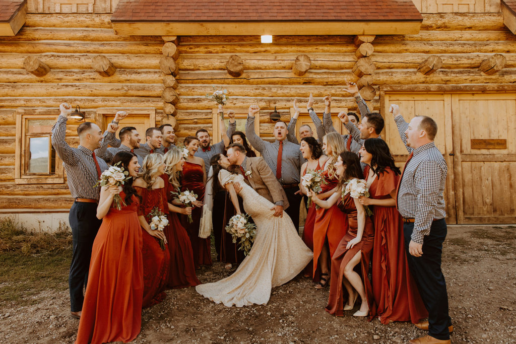 Bridal part for wedding at a ranch in colorado